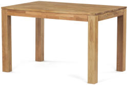 Artium Étkezőasztal 120x80x75 cm, tömör fehér tölgy, olajos felületkezelés, 8x8 cm-es lábak (DS-H120_DUB)
