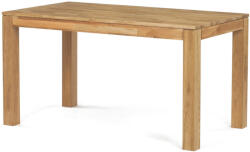 Artium Étkezőasztal 140x80x75, tömör fehér tölgy, olajos felületkezelés, 8x8 cm-es lábak (DS-H140_DUB)