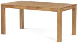 Artium Étkezőasztal 160x90x75, tömör fehér tölgy, olajos felületkezelés, 8x8 cm-es lábak (DS-H160_DUB)