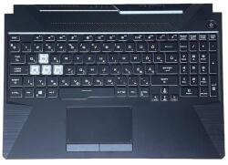 ASUS TUF Gaming F15 FX506IV FA506IV TUF506IU TUF506IV series 90NR03L1-R32HU0 RGB Multi-color háttérvilágítással (backlit) fekete burkolattal (topcase) magyar (HU) laptop/notebook billentyűzet gyári