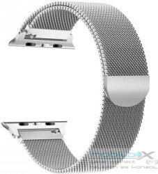 Apple Watch 4-6, SE, SE (2022) (38 / 40 mm) / Watch 7-9 (41 mm) / Watch 10 (42 mm), fém pótszíj, milánói stílus, TP MilaneseBand, ezüst - mobil-box