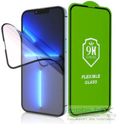  Samsung Galaxy A16 4G / A16 5G SM-A165F / A166B, Kijelzővédő fólia, ütésálló fólia, Tempered Glass (edzett üveg), 5D, Full Glue, Nano Flexi Glass, fekete - mobil-box
