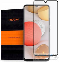 Samsung Galaxy A42 5G / M42 5G SM-A426B / M426B, Kijelzővédő fólia, ütésálló fólia (az íves részre is! ), Tempered Glass (edzett üveg), Full Glue, Mocolo TG+, fekete - mobil-box