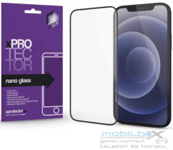 Samsung Galaxy A55 5G SM-A556B, Kijelzővédő fólia, ütésálló fólia (az íves részre is! ), Tempered Glass (edzett üveg), Xprotector Nano Glass, fekete - mobil-box