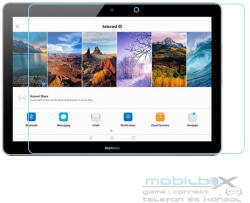 Huawei Mediapad T3 10.0, Kijelzővédő fólia, ütésálló fólia, Tempered Glass (edzett üveg), Clear - mobil-box