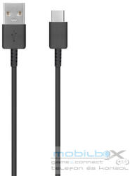 USB töltő- és adatkábel, USB Type-C, 80 cm, Samsung, fekete, gyári - mobil-box