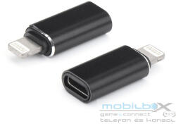 Adapter, Lightning - USB Type-C átalakító, fekete