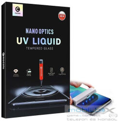 Samsung Galaxy Note 20 / 20 5G SM-N980 / N981, Kijelzővédő fólia, ütésálló fólia (az íves részre is! ), Tempered Glass (edzett üveg), UV lámpával, 3D Full Cover, Mocolo UV Liquid, Clear - mobil-box