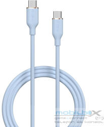 USB Type-C töltő- és adatkábel, USB Type-C, 120 cm, 3000 mA, 60W, gyorstöltés, PD, Devia Jelly, EC632, világoskék - mobil-box