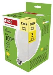 EMOS LED izzó Filament G125 / E27 / 11 W (100 W) / 1521 lm / Meleg fehér (ZF2D62) - webshop