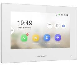 Hikvision DS-KH6320-WTE1-W IP video-kaputelefon beltéri egység; 7" LCD kijelző; 1024x600 felbontás; WiFi (DS-KH6320-WTE1-W)