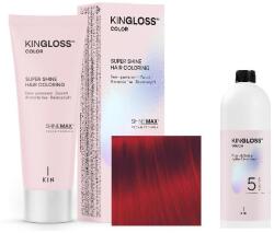 Kingloss Color Ammóniamentes VEGÁN hajszínező szett - 06.66 - Intenzív Piros