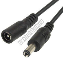  7600-1 5, 5/2, 1 DC dugóval-aljzattal szerelt kábel 1m