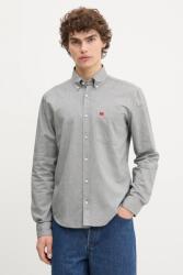 HUGO BOSS pamut ing legombolt galléros, fekete, slim, 50479302 - szürke M