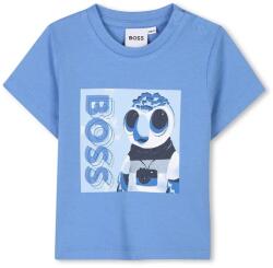 HUGO BOSS baba pamut póló nyomott mintás, J52110 - kék 94