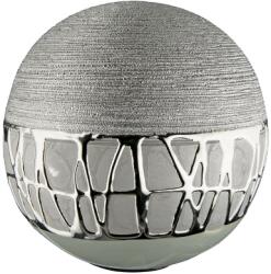  Modern kerámia dekorgömb ezüst és króm kontraszttal