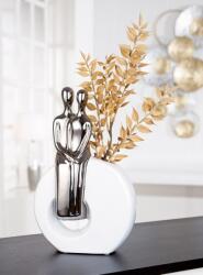  „Örökké együtt - Modern kerámia váza romantikus figurával - 27, 5 cm