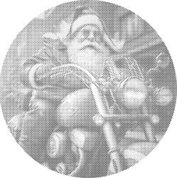  PontPöttyöző - Modern Télapó Méret: 50x50cm, Keretezés: Kerek kartonlap, Szín: Kék