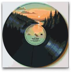  Festés számok szerint - Hanglemez 3 Méret: 50x50cm, Keretezés: Kerek kartonlap