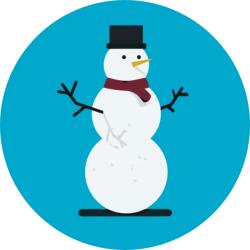  Festés számok szerint - Magányos hóember Méret: 50x50cm, Keretezés: Kerek kartonlap