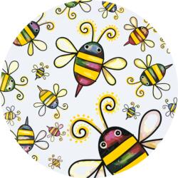  Festés számok szerint - Cuki méhecskék Méret: 50x50cm, Keretezés: Kerek kartonlap