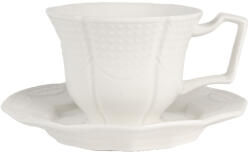 Clayre & Eef Ceasca ceramica alba 12x9x6 cm, 14x2 cm, 175 ml (6CEKS0009)
