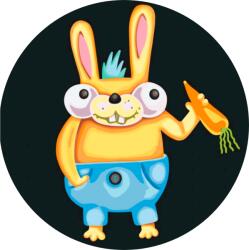  Festés számok szerint - Nyúl 2 Méret: 50x50cm, Keretezés: Kerek kartonlap