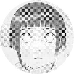PontPöttyöző - Hinata Hyuga Méret: 50x50cm, Keretezés: Kerek kartonlap, Szín: Piros