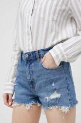 Abercrombie & Fitch farmer rövidnadrág női, sötétkék, magas derekú - sötétkék 28