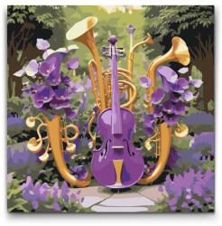  Festés számok szerint - Zenei kert Méret: 50x50cm, Keretezés: Kerek kartonlap