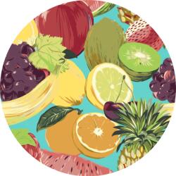  Festés számok szerint - Gyümölcskavalkád Méret: 50x50cm, Keretezés: Kerek kartonlap