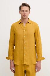 Benetton len ing galléros, regular, 5BKU5QJG8 - sárga XL