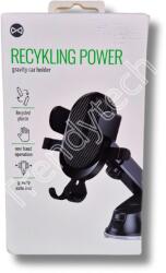 Forever Forever, autós telefon tartó szélvédőre, fekete, recykling power