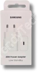 Samsung gyári töltő adapter USB-C (25W), fehér (8,80609E+12)