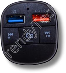 BC57 transzmitter, bluetooth, kék világítás, fekete