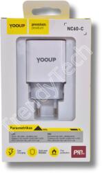 YOOUP NC60-C töltő adapter USB-C (20W), fehér