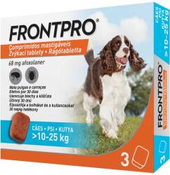 FRONTPRO Tablete împotriva puricilor și căpușelor M 10-25 kg 3 tablete