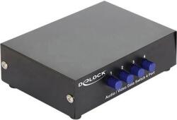 Delock RCA AV átkapcsoló, switch 4bemenet, 1kimenet Delock 87637