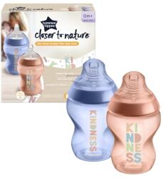 Tommee Tippee Closer to nature cumisüveg 260ml 0hó 2db terrakotta/kék 42255005