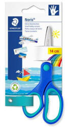 Olló, iskolai, 14 cm, balkezes, STAEDTLER "Noris 965", kék