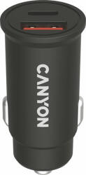 CANYON Autós töltő, USB-C/USB-A, QC 3.0 18W, PD 30W, CANYON " C-20B03"