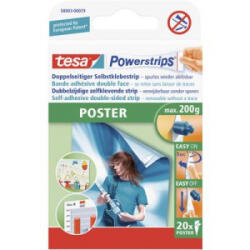 tesa Kétoldalas ragasztó, poszterekhez 16 db, TESA®POWERSTRIPS® (58003-00079-00)