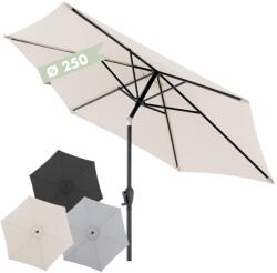 doppler Umbrela Doppler pentru cric de gradina 250cm in Natural - Umbrela rotunda pentru balcon si terasa - Umbrela pliabila - Umbrela de soare de balcon - Umbrela de soare cu manivela - Umbrela de gradina cu