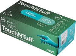 Ansell Touch N Tuff kesztyű 92-600 púdermentes 8, 5-9 zöld 100db