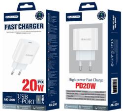 Jellico fali töltő AK200 PD 20W 1xUSB-C fehér