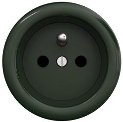 Kliklap - Priză de perete retro, fără ramă, 230 V, verde (KA0060)