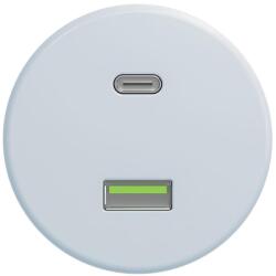 Kliklap - Priză USB retro A+C fără ramă, albastru (KA0075)
