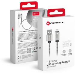 Forcell F-ENERGY Metal C236 kábel USB A - Lightning 2, 4A 12W 2 m ezüst