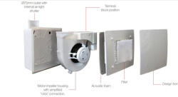 Aerauliqa QXD-80 ventilátor magas nyomásértékkel, beépített pillangószeleppel, WC csésze elszívásához (qd-mk-004633)