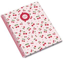 Ambar Moonflower Cherry A5 80 lap kockás spirálfüzet (27319092) - officedepot